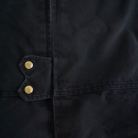 Vintage Tough Duck Black Canvas Detroit Style Corduroy Collar Zip Up Jacket 2XL - Picture 6 of 15